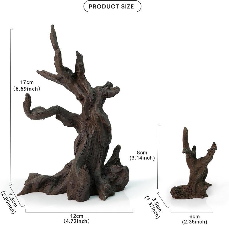 Fzone Resin Aquarium Driftwood, Aquarium Tree Decoration for Nano Aquascaping and Hardscape - Image 2